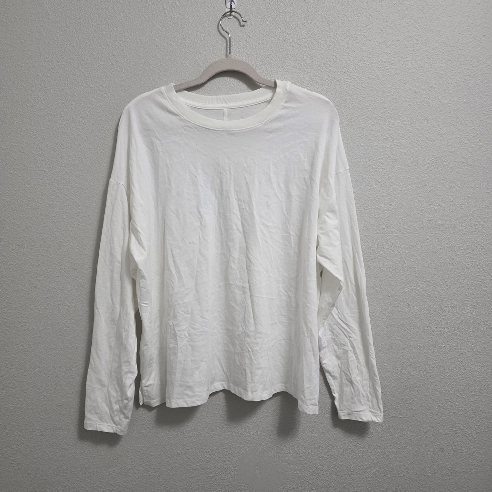 White Long Sleeve Tee Shirt XXL